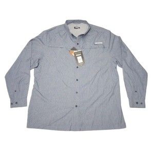 Habit XL Men's Shirt New With Tags‎ Sun Factor Button Up Long Sleeve UPF 40+